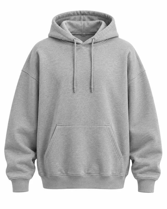 Grey knit oversized hoodie